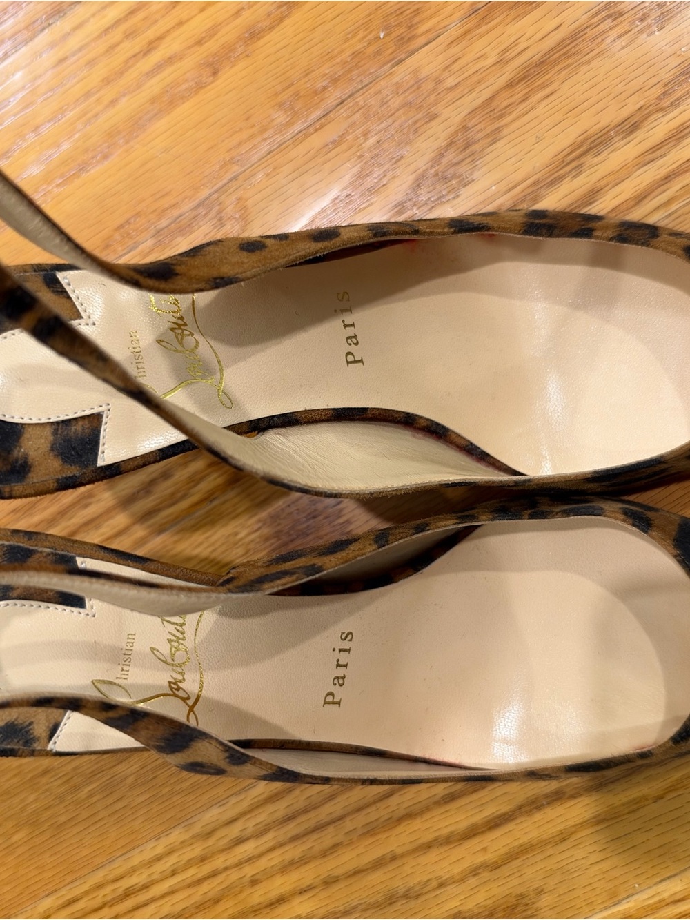Christian Louboutin Leopard-Print Slingback Pumps in Brown and Black